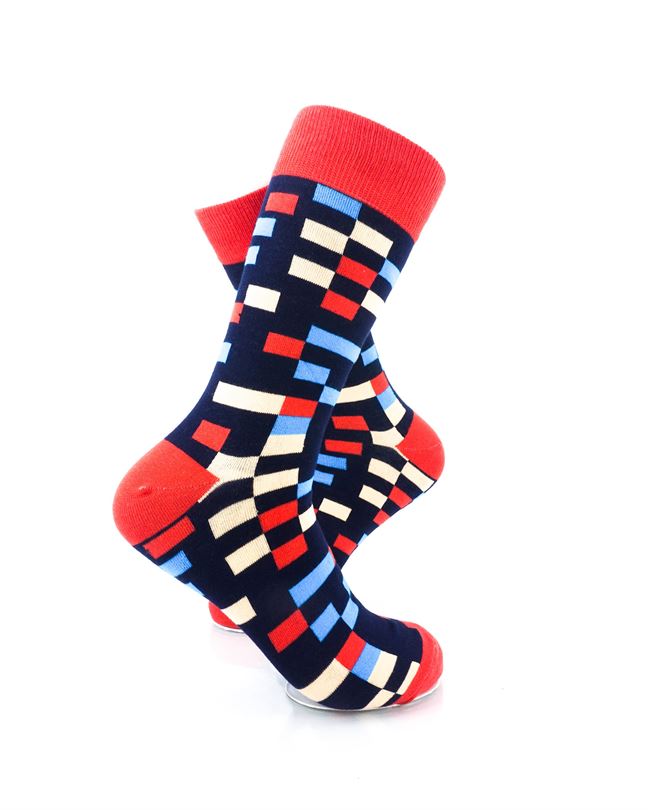 cooldesocks brick breaker red crew socks right view image