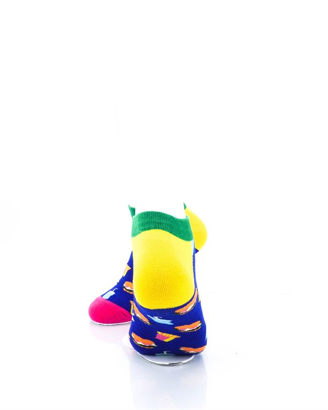 cooldesocks burger fries colorful ankle socks rear view image