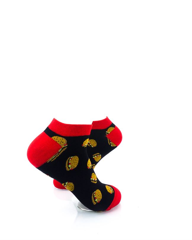cooldesocks burgers red ankle socks right view image