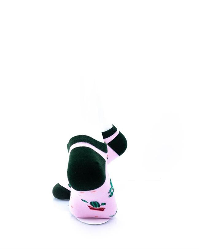 cooldesocks cactus in pink ankle socks rear view image