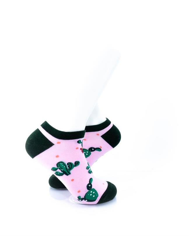 cooldesocks cactus in pink ankle socks right view image