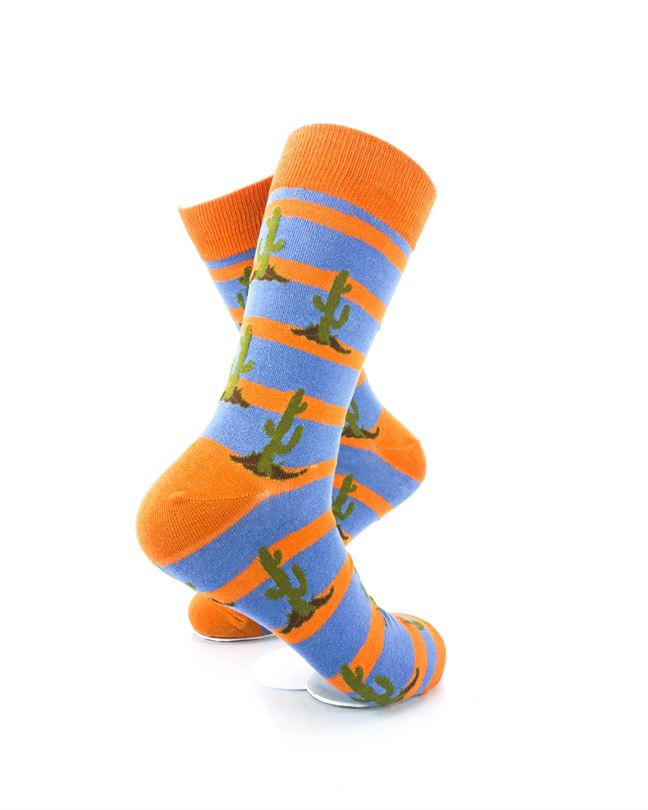 cooldesocks cactus striped crew socks right view image