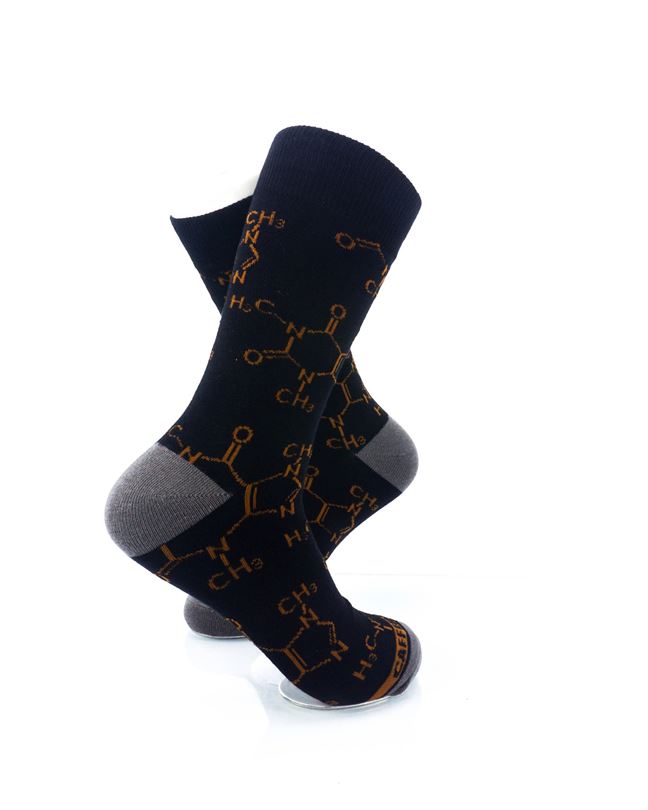 cooldesocks caffeine molecules crew socks right view image