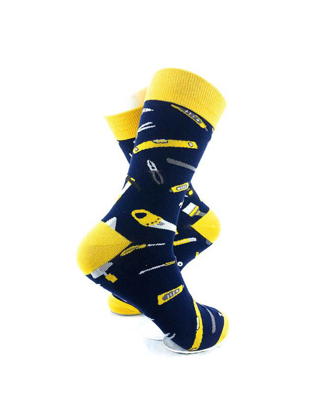 cooldesocks carpenter tools crew socks right view image
