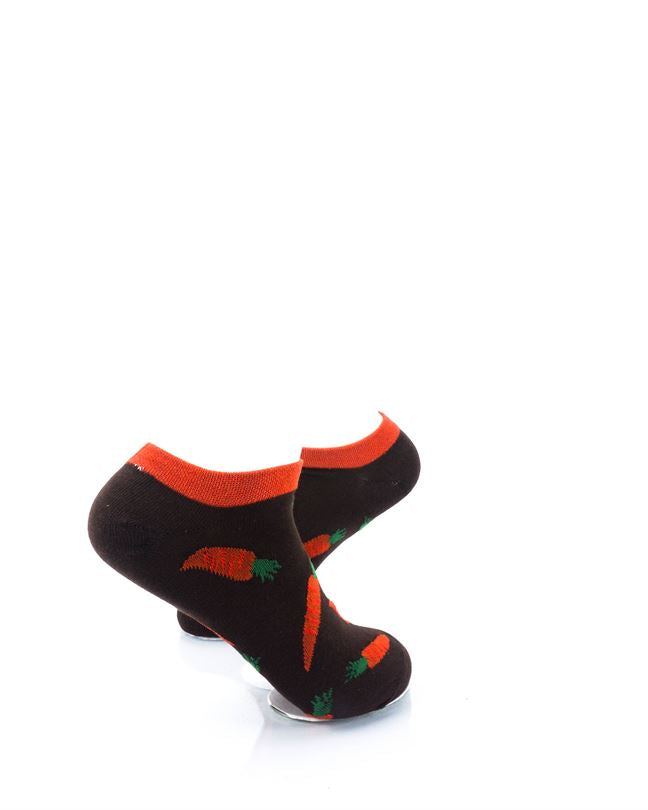 cooldesocks carrots brown ankle socks right view image
