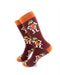 cooldesocks caveman orange crew socks left view image