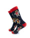 cooldesocks caveman red crew socks left view image