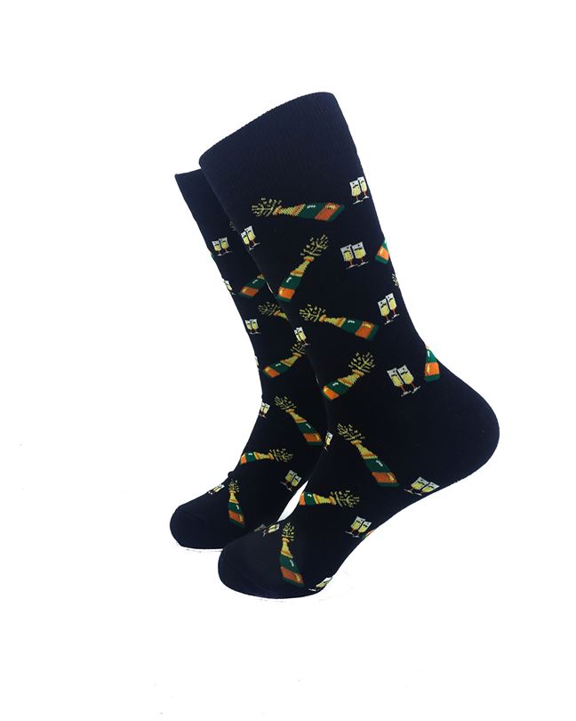 cooldesocks champagne toast crew socks left view image