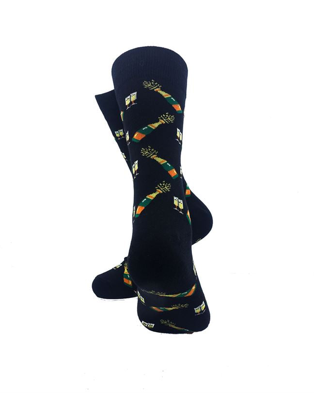 cooldesocks champagne toast crew socks rear view image