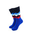 cooldesocks checkered blue crew socks front view image