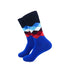 cooldesocks checkered blue crew socks left view image