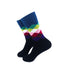 cooldesocks checkered classic blue crew socks left view image