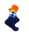 cooldesocks checkered colorful orange crew socks right view image
