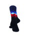 cooldesocks checkered dark blue crew socks rear view image