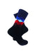 cooldesocks checkered dark blue crew socks right view image