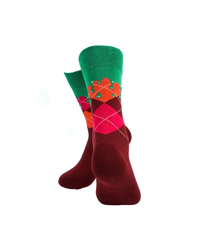 Checkered Maroon Green Drips