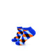 cooldesocks checkered neo blue ankle socks left view image