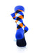 cooldesocks checkered neo blue crew socks rear view image