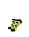 cooldesocks checkered neo green ankle socks front view image