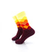 cooldesocks checkered orange crew socks left view image
