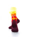 cooldesocks checkered orange crew socks rear view image