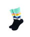 cooldesocks checkered pastel green crew socks front view image