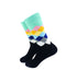cooldesocks checkered pastel green crew socks left view image