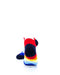cooldesocks checkered rainbow red ankle socks rear view image