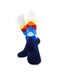cooldesocks checkered red blue crew socks rear view image