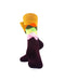 cooldesocks checkered retro gold crew socks rear view image