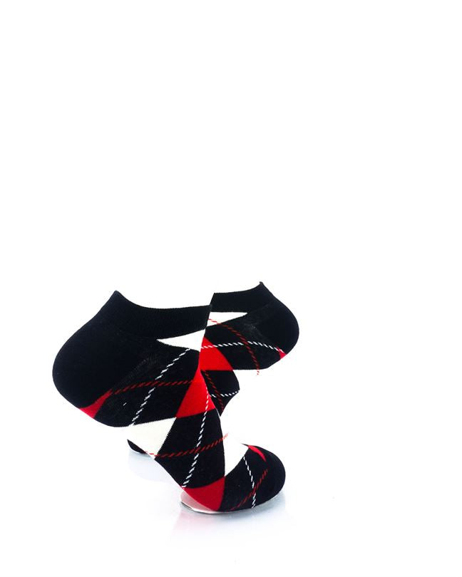 cooldesocks checkered vintage black ankle socks right view image