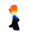 cooldesocks checkered yellow black crew socks rear view image