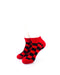 cooldesocks checkers black red ankle socks front view image