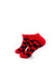cooldesocks checkers black red ankle socks left view image