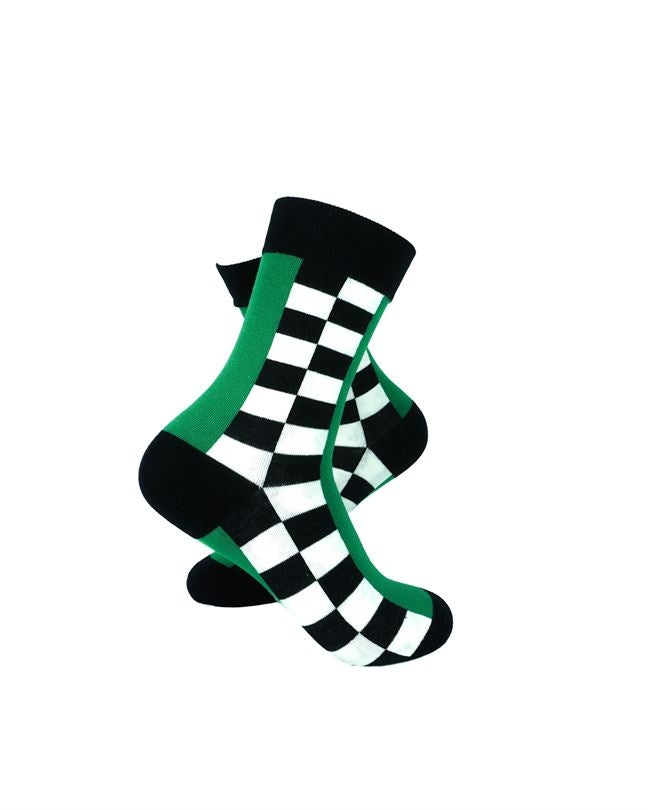 Checkers - Black White Green