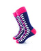 cooldesocks checkers blue pink crew socks left view image
