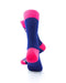 cooldesocks checkers blue pink crew socks rear view image
