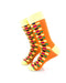 cooldesocks checkers orange yellow crew socks left view image