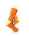 cooldesocks checkers orange yellow crew socks right view image