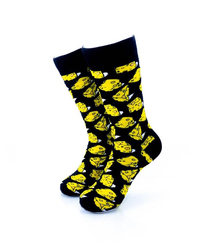 cooldesocks cheese crew socks front view image