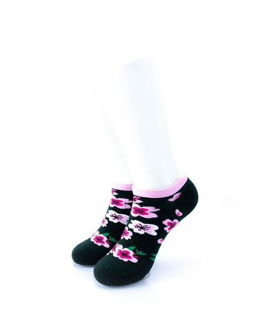 cooldesocks cherry blossom ankle socks front view image
