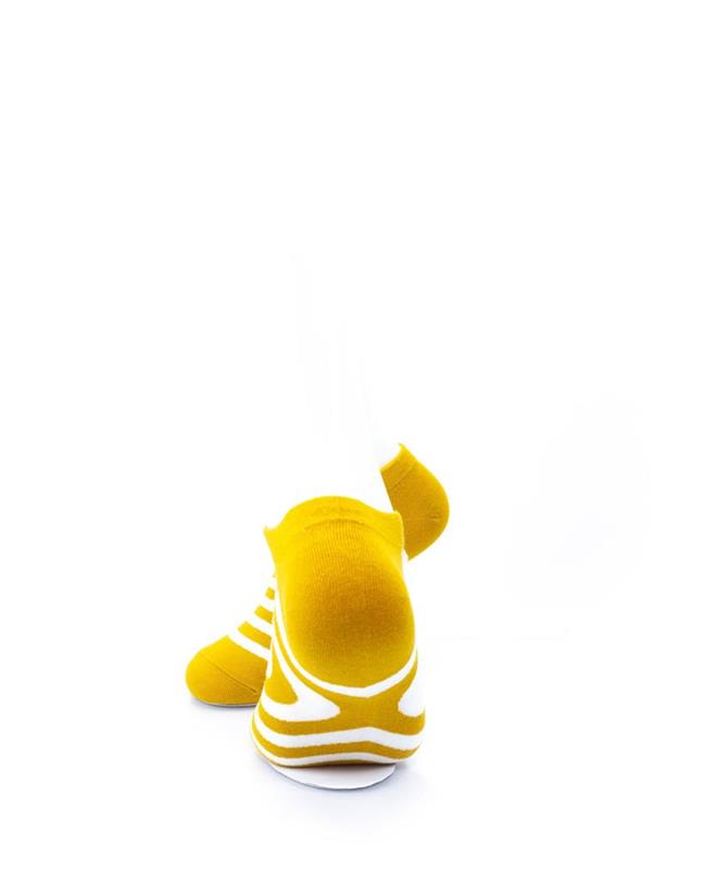 cooldesocks circle mustard ankle socks rear view image