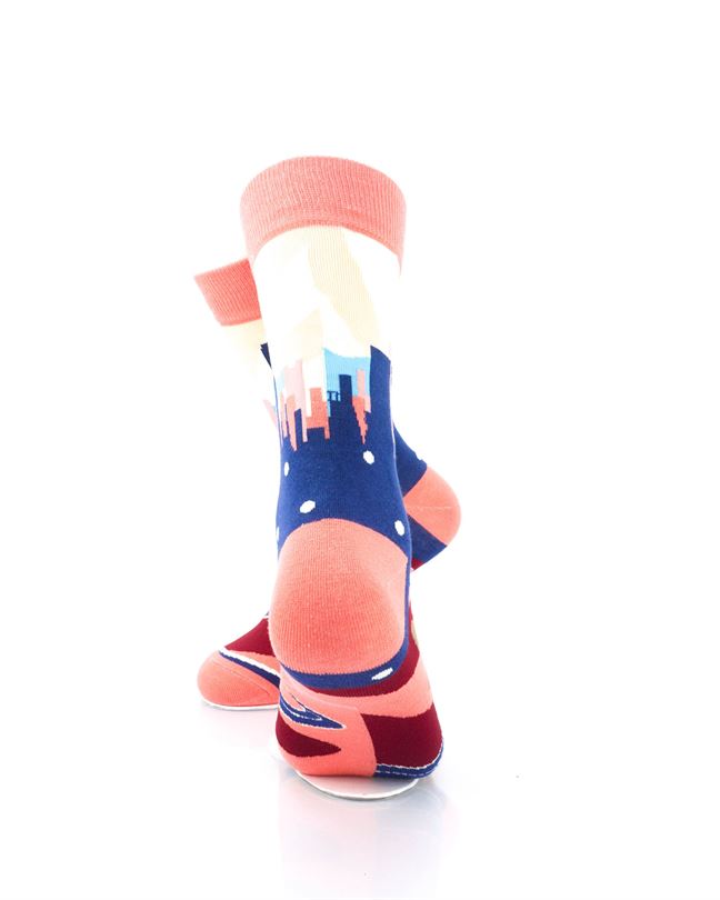 cooldesocks cityscapes crew socks rear view image