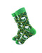 cooldesocks clover beer green crew socks left view image