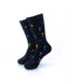 cooldesocks colorful coconut tree crew socks front view image