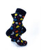 cooldesocks colorful diamond black crew socks right view image