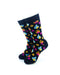 cooldesocks colorful fires crew socks front view image
