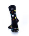 cooldesocks colorful geometry black crew socks rear view image