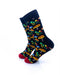 cooldesocks colorful mushroom crew socks left view image