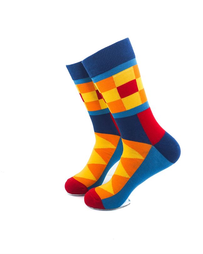 cooldesocks colorful patterns crew socks left view image